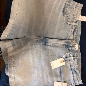 Good American Light Blue Denim Shorts